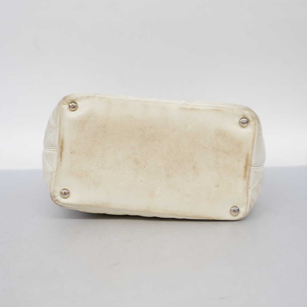 Chanel Tote Bag Cambon Line Leather Python White - image 3